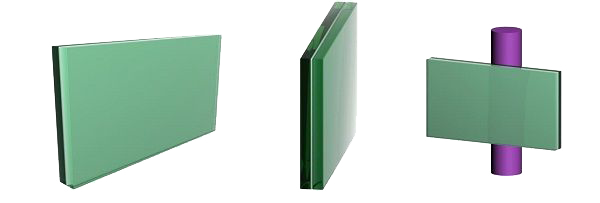 Matte laminated glass