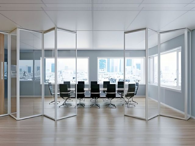 Envans de vidre plegable